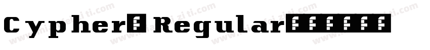 Cypher7 Regular字体转换